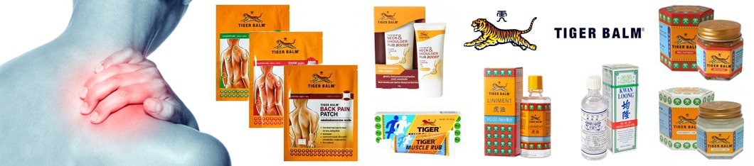 A gama de produtos tiger balm